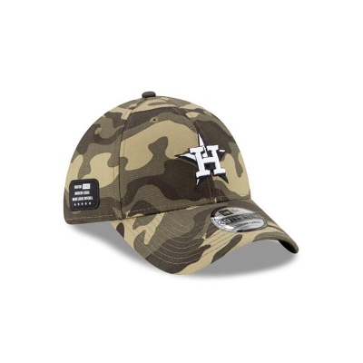 Green Houston Astros Hat - New Era MLB Armed Forces Weekend 39THIRTY Stretch Fit Caps USA4013958